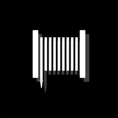 Water hose icon flat