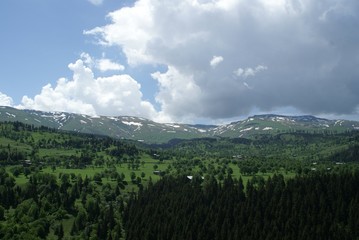 Scenic view of Ardanuc Highlands, Artvin Turkey