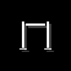 Horizontal bar icon flat