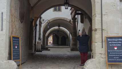 Fototapeta na wymiar gates in medieval town of rothenburg
