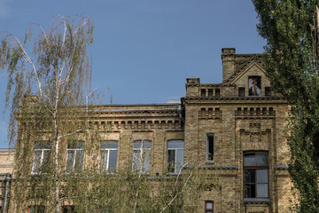 Fototapeta na wymiar Old brick building. European architecture. Stock photo