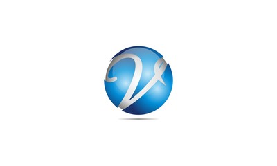 v logo