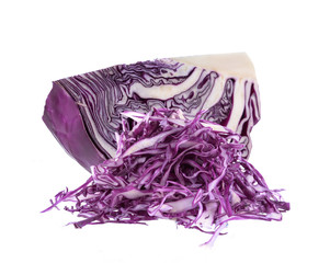 Collard purple isolated on white background.