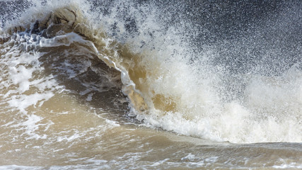 Dramatic crashing sea ocean waves 