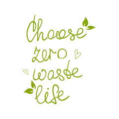 Zero Waste Concept. Hand drawn elements. Vector illustration.