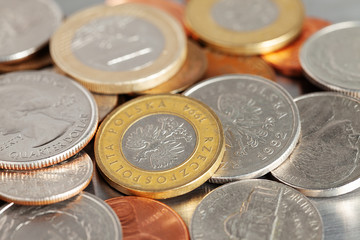 Pile of different coins