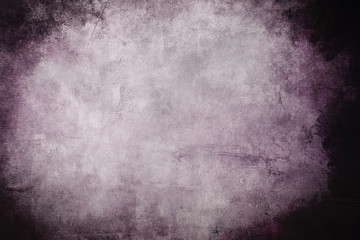 Fototapeta na wymiar Old purple wall grungy background or texture with dark vignette borders