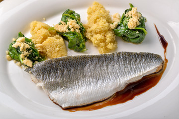 fresh fish with vegetables