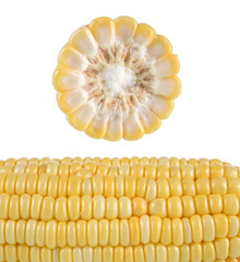 Sweet corn isolated on white background