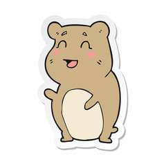 Obraz na płótnie Canvas sticker of a cartoon cute hamster