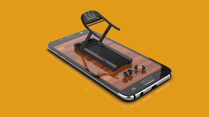 Smartphone Fitness Mobile App Concept