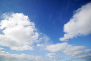 Naklejka na ściany i meble Blue sky and white cumulus