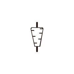 doner kabob icon. flat design