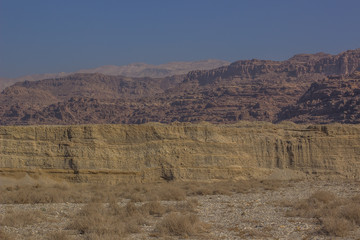 Middle East dry landscape desert rocky and mountain environment which looking like Mars planet