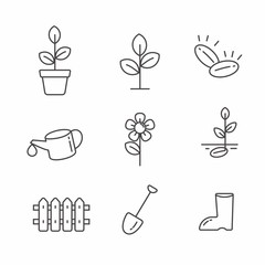 Plant and gardening icon related, plant vector illustration 