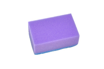 sponges for washing dishes blue and lilac isolate on white