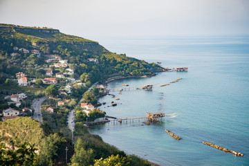 Beautiful view of Fossacesia coastline in Abruzzo, Italy - obrazy, fototapety, plakaty