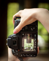 digital camera in hand