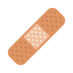 Medical band aid isolated