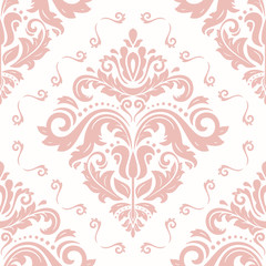 Orient vector classic pattern. Seamless abstract background with vintage pink elements. Orient background. Ornament for wallpaper and packaging