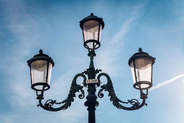 Fototapeta na wymiar Vintage metal street lamps