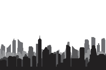 The silhouette city. Flat vector illustration EPS10.