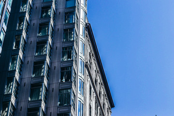 modern office building with blue sky