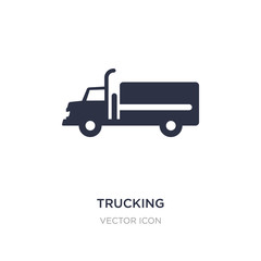 trucking icon on white background. Simple element illustration from Transport concept.