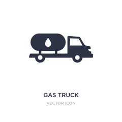 gas truck icon on white background. Simple element illustration from Transport concept.