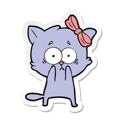 sticker of a cartoon cat