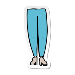 sticker of a cartoon female legs