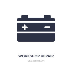 workshop repair icon on white background. Simple element illustration from Transport concept.