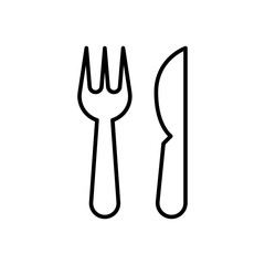 Knife and fork icon. Cutlery sign. Restaurant symbol