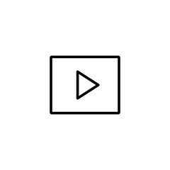 Play icon. Player sign