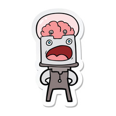 sticker of a cartoon robot
