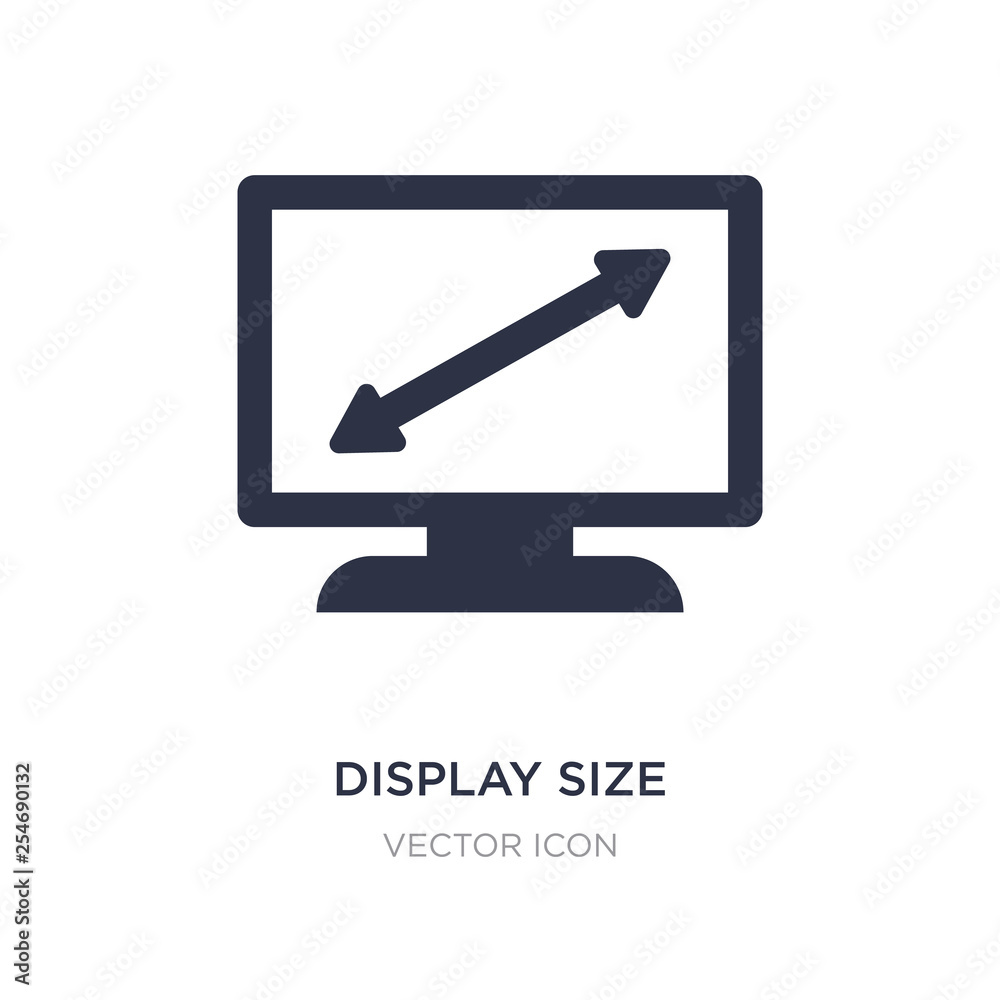 Poster display size icon on white background. simple element illustration from ui concept.