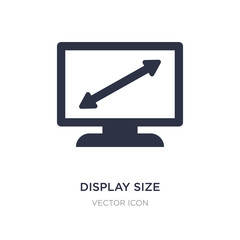 display size icon on white background. Simple element illustration from UI concept.