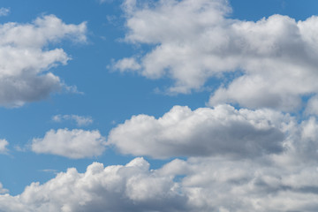 Blue sky with white clouds, Nature background.