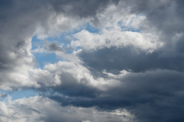 Cumulus clouds against the sky