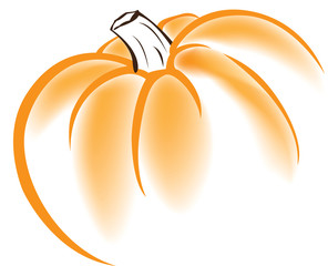Minimal stylized pumpkin vector illustration