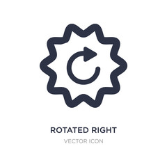 rotated right arrow icon on white background. Simple element illustration from UI concept.