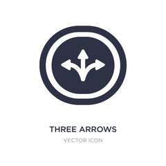 three arrows icon on white background. Simple element illustration from UI concept.