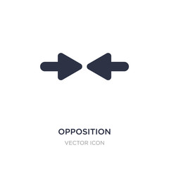 opposition icon on white background. Simple element illustration from UI concept.