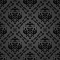 Orient vector classic pattern. Seamless abstract background with vintage elements. Orient dark background. Ornament for wallpaper and packaging