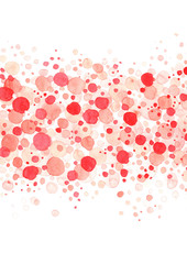 Sweet pink bubble watercolor hand painting on white paper for decoration.