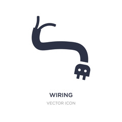 wiring icon on white background. Simple element illustration from UI concept.