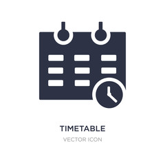 timetable icon on white background. Simple element illustration from UI concept.