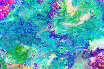 watercolor abstract multicolor background.Mixed colors waves on paper
