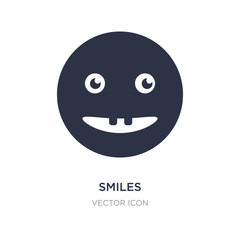 smiles icon on white background. Simple element illustration from UI concept.