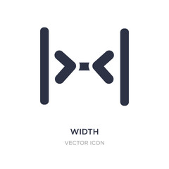 width icon on white background. Simple element illustration from UI concept.